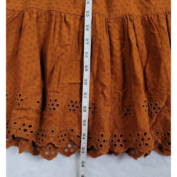 Universal Thread Women's Copper Brown Eyelet Dress Size X Small XS NWT - Picture 9 of 16